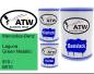 Preview: Mercedes-Benz, Laguna Green Metallic, 810 / 6810: 500ml Lackdose + 500ml Klarlack + 250ml Härter - Set, von ATW Autoteile West.